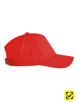 Бейсболка STAN 5 клиньев хлопок,260,12, Красный
