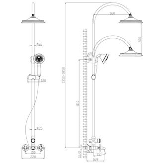 Смеситель для ванны Duetto LM5762C