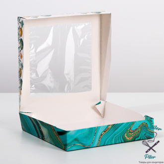 Коробка складная «Морозное настроение», 20 × 20 × 4 см