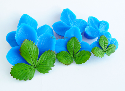 "Трилистник лесной земляники " Силиконовый молд (вайнер)