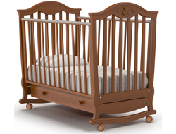 Детская кровать Nuovita Sorriso Dondolo, Noce scuro / Темный орех