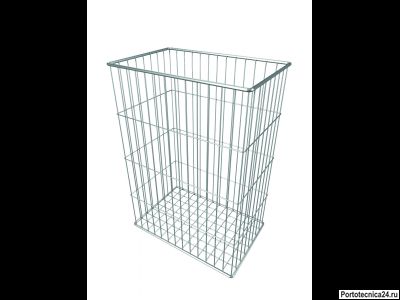 Корзина для бумаги, открытая, нерж.  сталь, 35 л