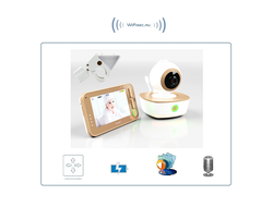 Ramili Baby RV1300RC Видеоняня с моторизованной камерой и монитором 4,2", с DVR