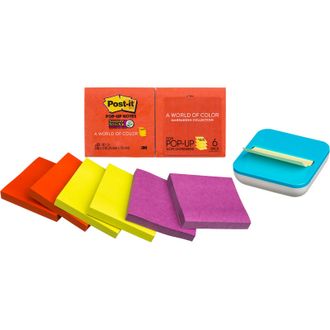 Блок-кубик Post-it Super Sticky Z-блок R330-6SSAN, 76х76, неон радуга, 6 блоков по 90 листов