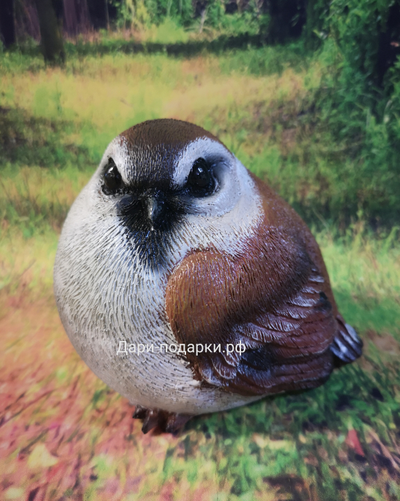 ВОРОБЕЙ садовая фигура 8*8см  0,4кг  полистоун Россия 684//012523 Воробей - это символ веселья, любви к жизни и энергичности.