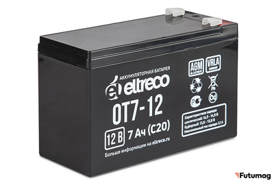 Тяговый аккумулятор Eltreco OT7-12 (6-F-7) (12V7A/H C20)