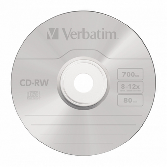 Носители информации CD-RW, 8x-12x, Verbatim Serl Scratch, Cake/10, 43480