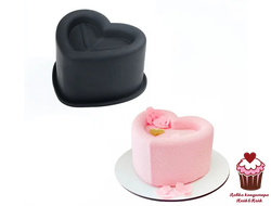 Форма силиконовая для муссовых бенто Сердце, 11см