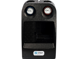 Насосная группа STOUT с 3-х ходовым приводным смесителем 1-1/4" с циркуляционным насосом 25/60-180 (