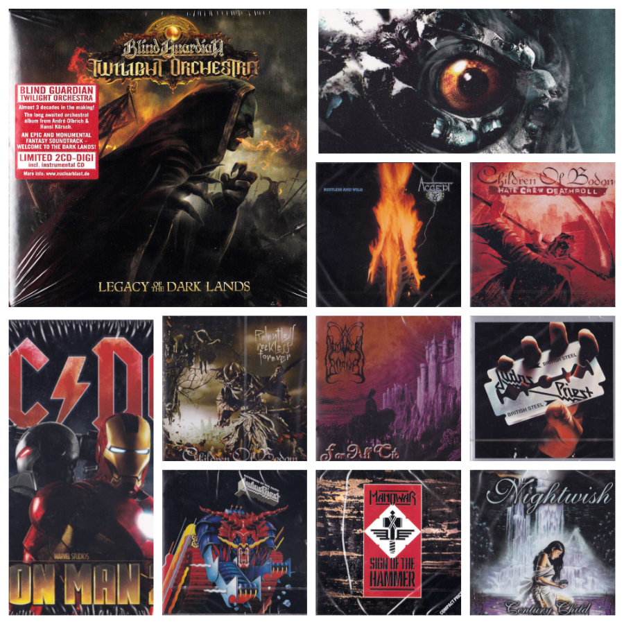 Blind Guardian Twilight Orchestra, Meshuggah, Nightwish, Judas Priest, Manowar, Children Of Bodom 