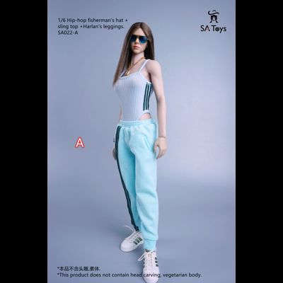 Женский спортивный костюм, набор из 3 предметов (бирюзовый) - 1/6 - Hip-hop suit (SA022A) - SA Toys