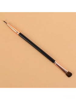 Кисть для макияжа, двусторонняя, в чехле, цвет чёрный