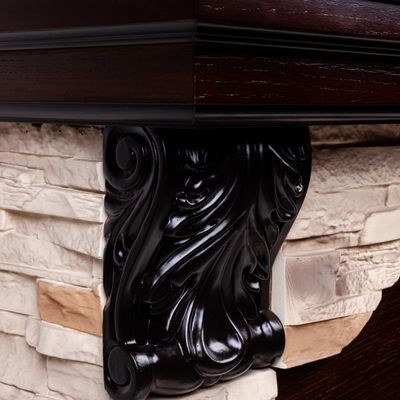 Угловой электрокамин Dublin Rock AO с очагом 3D Olympic