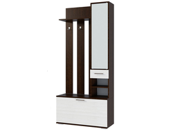 ЛДСП Прихожая НИКА ВЗ910 Вешалка с зеркалом Дуб Венге-Сосна Лоредо