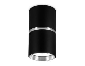 Ambrella светильник накладной спот MR16 GU10 max12W черный цилиндр 55x100 TECHNO SPOT TN213116 BK/CH