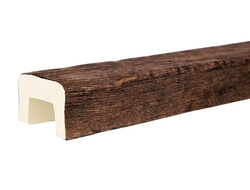 Декоративная балка из полиуретана. Полиуретановая фальшбалка Country Decor рубленая пепел