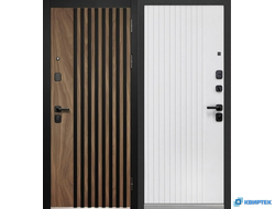Дверь входная металлическая Luxor 2МДФ 3Д Рейка купить в Челябинске | КВИРТЕК