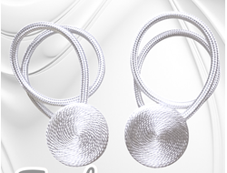 Подхваты для штор на магнитах, цвет белый, в комплекте 2 штуки