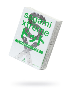 718/1 Презервативы Sagami, xtreme, type-e, латекс, 18,5 см, 5,2 см, 3 шт.