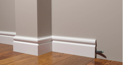 Напольный плинтус Decor-Dizayn DD137, для покраски, влагостойкий, ударопрочный, 2 метра