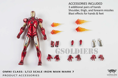 Железный человек Марк 7 Коллекционная фигурка 1/12 Iron Man Mark VII MK7 Comicave Studios Omni Class