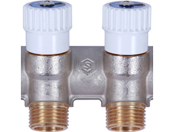 Коллектор STOUT распределительный 3/4", 4 отвода 1/2" плоское уплотнение (Арт. SMB 6852 341204)