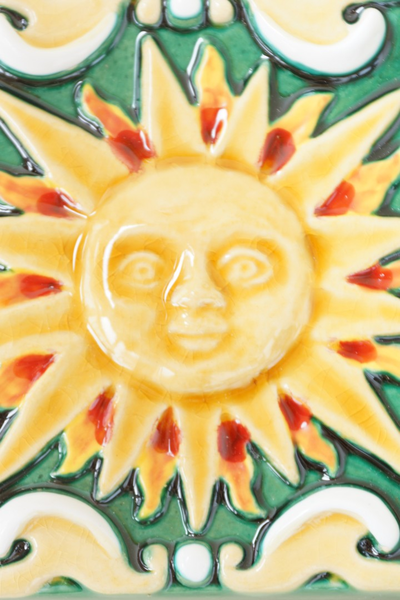 Солнце цветное (керамическая плитка)