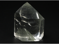 Кварц горный хрусталь с фантомами и хлоритом, кристалл полированный, Бразилия (40*32*24 мм, 44 г) №36853