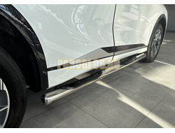 Пороги труба с проступью Папа Тюнинг d76 для Changan CS75 Plus IV 2025-