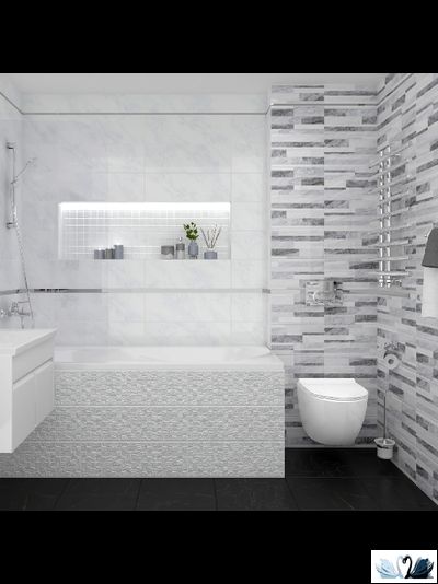 Плитка настенная Laparet Royal белый 20 х 60 см