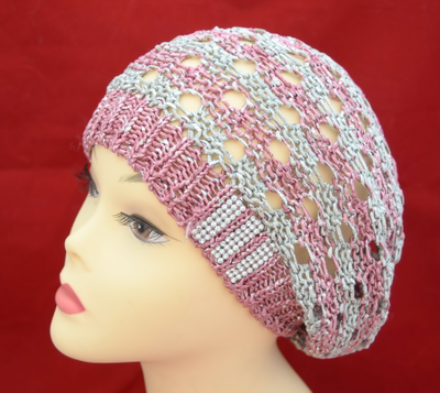 Летний ажурный берет Vizio Италия 5025 сиреневый