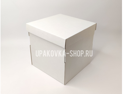 Коробка-куб с отдельной крышкой 200*200*200 мм БЕЛЫЙ