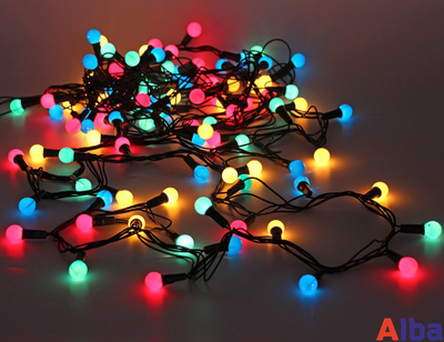 Гирлянда шарики 23мм, 7,5 м RGB 220В