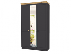 Спальня ЛИАНА-1 - Шкаф 3х створчатый Дуб Крафт Золотой/Графит