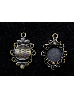 Основа-подвеска, 30х24 мм, для кабошона 12 мм