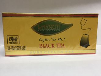 Чай черный пакетированный Lakruti 25 пак