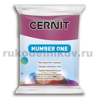 полимерная глина Cernit Number One, цвет-wine red 411 (красное вино), вес-56 грамм