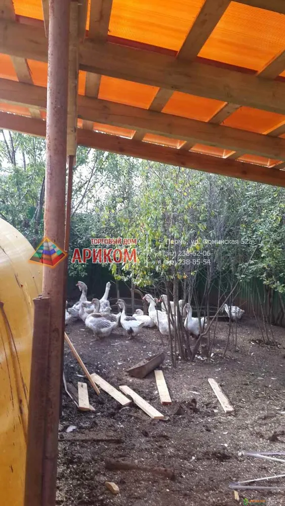 Навес из сотового поликарбоната