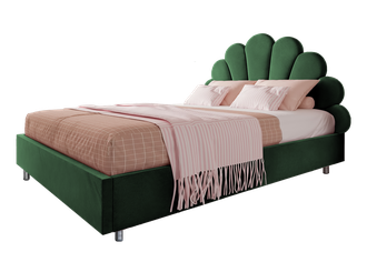 Кровать "Ксю" зелёного цвета