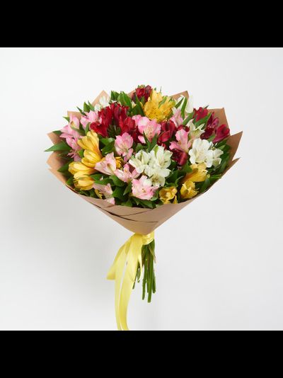 Букет из 15 альстромерий (цвет на выбор)