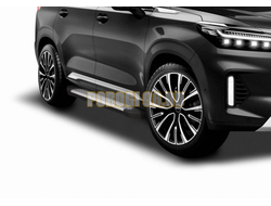 Порог-площадка "Bmw-Style" D193AL + комплект крепежа, RIVAL, Exeed VX 2021-2023