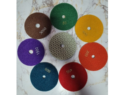 КОМПЛЕКТ Алмазный гибкий шлифовальный круг - Гайка (7 шт.)