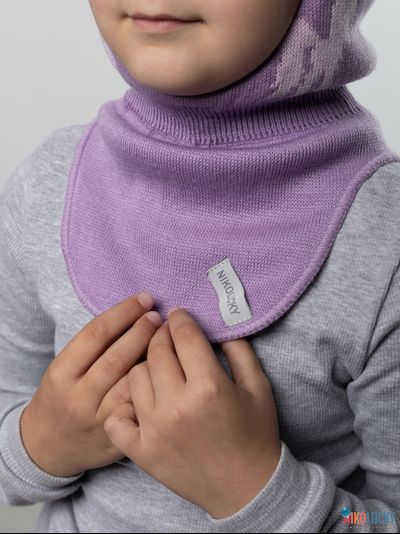 Шапка-шлем 23101-03 с утепл., хб подклад, фиалковый,роз. 52-54