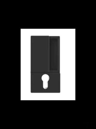 Ручка WAVE для распашных дверей под цилиндр матовый черный