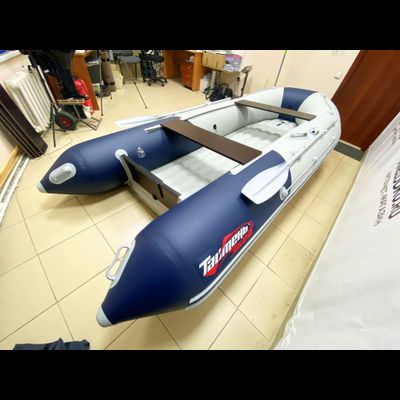 Моторная лодка Таймень NX 3600 НДНД PRO светло-серый/синий