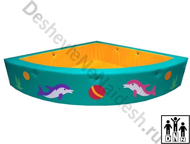 Сухой бассейн Подводный мир зеленый-желтый