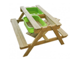 Стол  со скамейками и грифельной крышкой для игр с песком и водой