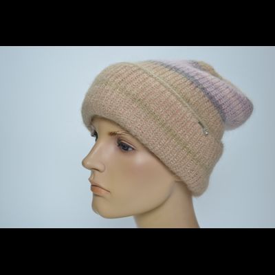 Шапка с отворотом Vizio 1307 CRY светло коричневая