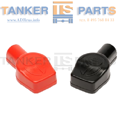 Комплект крышек клемм АКБ (термопластик, черная и красная)