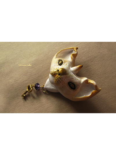 КотоРог из рода котов-единорогов, Auruhorn. Необычная брошь в стиле фэнтези